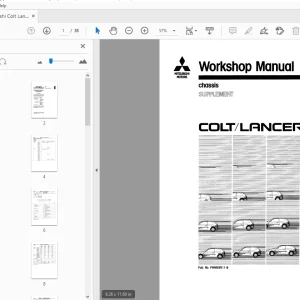 Mitsubishi Colt/Lancer 2000 Chassis Supplement Service Manual - PDF