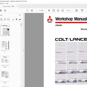 Mitsubishi Colt/Lancer Chassis Service Manual 1996 - PDF
