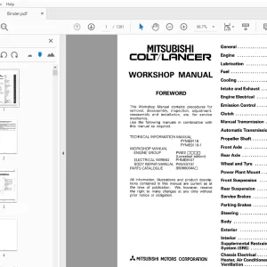 Mitsubishi Colt/Lancer Service Manual - PDF