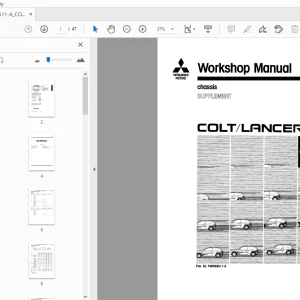 Mitsubishi Colt/Lancer'98 Chassis Supplement Service Manual - PDF