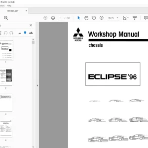 Mitsubishi Eclipse'96 Chassis Service Manual - PDF