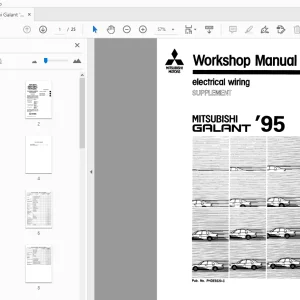 Mitsubishi Galant '95 Electrical Wiring Supplement Service Manual - PDF