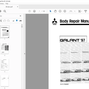 Mitsubishi Galant'97 Body Service Manual - PDF
