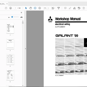 Mitsubishi Galant'99 Electrical Wiring Supplement Service Manual - PDF