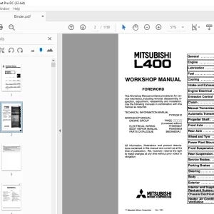 Mitsubishi L400'95 Chassis Service Manual - PDF