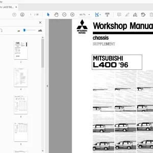 Mitsubishi L400'96 Chassis Supplement Service Manual - PDF