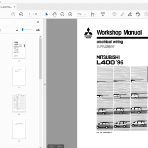 Mitsubishi L400'96 Electrical Wiring Supplement Service Manual - PDF
