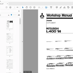 Mitsubishi L400'98 Chassis Supplement Service Manual - PDF