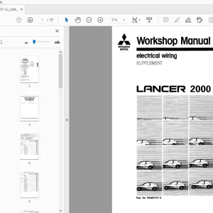 Mitsubishi Lancer 2000 Electrical Wiring Supplement Service Manual - PDF