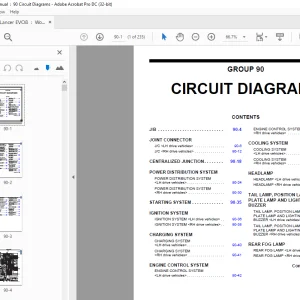Mitsubishi Lancer EVO8 Circuit Diagram Manual - PDF