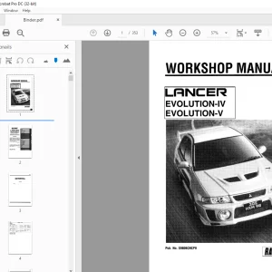 Mitsubishi Lancer Evolution-IV Evolution-V Service Manual - PDF