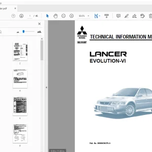 Mitsubishi Lancer Evolution-VI Technical Information Manual - PDF