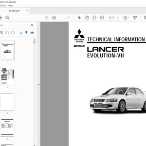 Mitsubishi Lancer Evolution-VII Technical Information Manual - PDF