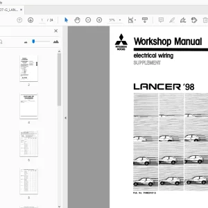 Mitsubishi Lancer'98 Electrical Wiring Supplement Service Manual - PDF