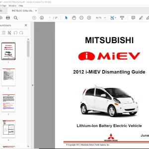 Mitsubishi Outlander MiEV 2012 i- MiEV Dismantling Guide Manual PDF