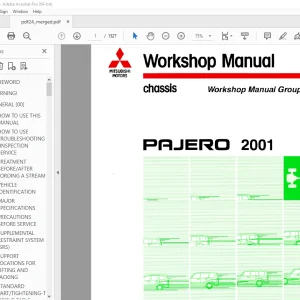 Mitsubishi Pajero 2001 Chassis Workshop Manual - PDF DOWNLOAD