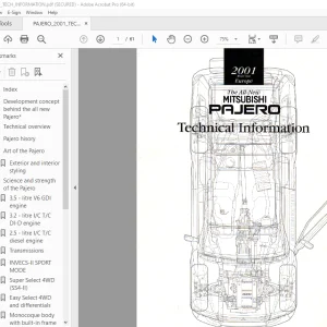 Mitsubishi Pajero 2001 Technical Information Manual - PDF DOWNLOAD