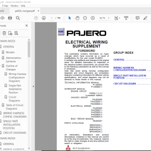 Mitsubishi Pajero 2002 Supplement Electrical Wiring Manual PDF
