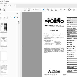 Mitsubishi Pajero II 1991 Service Manual - PDF