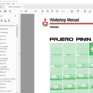Mitsubishi Pajero Pinin 2001 Chassis Workshop Manual PDF