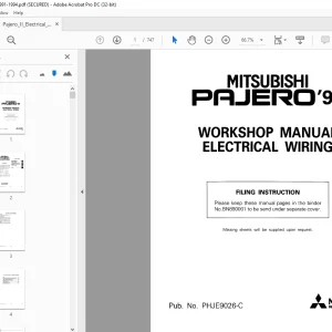 Mitsubishi Pajero'94 Electrical Wiring Service Manual - PDF