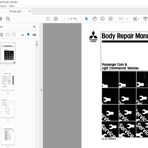 Mitsubishi Passenger Cars & Light Commercial Vehicles Body Repair Manual - PDF
