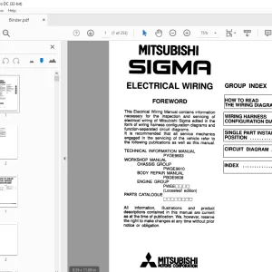 Mitsubishi Sigma 97 Electrical Wiring Manual - PDF