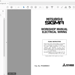 Mitsubishi Sigma Electrical Wiring Service Manual - PDF