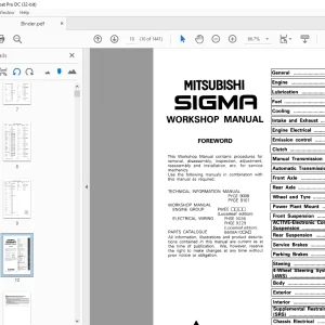 Mitsubishi Sigma Service Manual PWGE9004-G - PDF