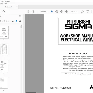 Mitsubishi Sigma'92 Electrical Wiring Service Manual - PDF