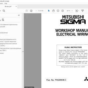 Mitsubishi Sigma'93,'95 Service Manual PHGE9036-C - PDF