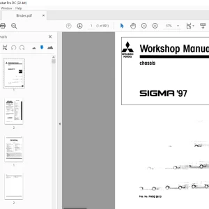 Mitsubishi Sigma'97 Chassis Service Manual - PDF