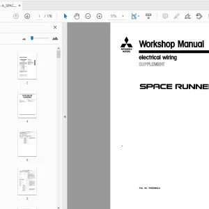 Mitsubishi Space Runner 2000 Electrical Wiring Supplement Service Manual - PDF