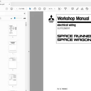 Mitsubishi Space Runner 2001 Space Wagon 2001 Electrical Wiring Supplement Service Manual - PDF