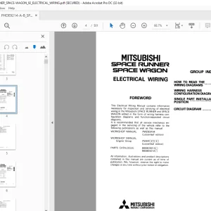 Mitsubishi Space Runner/Space Wagon Service Manual PHDE9214-B - PDF