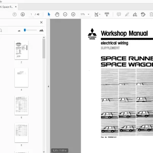 Mitsubishi Space Runner'96 Space Wagon'96 Electrical Wiring Supplement Service Manual - PDF