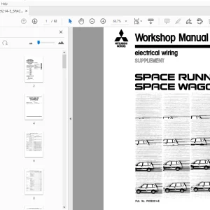 Mitsubishi Space Runner'97 Space Wagon'97 Supplement Electrical Wiring Service Manual - PDF