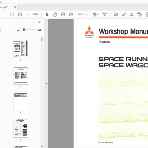 Mitsubishi Space Runner'99 Space Wagon'99 Chassis Supplement Service Manual - PDF