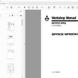 Mitsubishi Space Wagon 2000 Electrical Wiring Supplement Workshop Manual - PDF