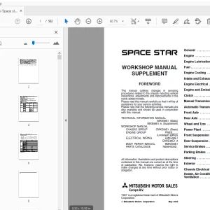 Mitsubishi Space star Supplement Service Manual - PDF