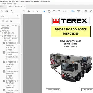 Terex 780020 ROADMASTER MERCEDES Parts Manual H7744038 PDF
