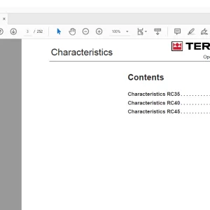 Terex Bendini Crane RC35 RC40 RC45 Operation & Maintenance Manual PDF