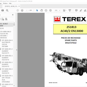 Terex Crane 251813 AC40/2 EN13000 Parts Manual - PDF DOWNLOAD