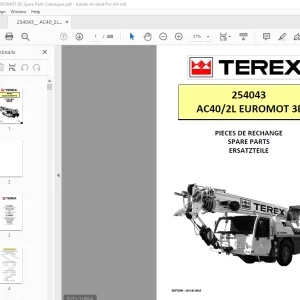 Terex Crane 254043 AC40/2L EUROMOT 3B Parts Manual - PDF DOWNLOAD