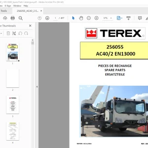 Terex Crane 256055 AC40/2 EN13000 Parts Manual - PDF DOWNLOAD