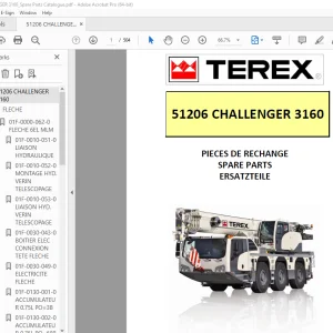 Terex Crane 51206 CHALLENGER 3160 Parts Manual - PDF DOWNLOAD