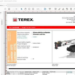 Terex Crane 60 Ton Quadstar 1075 & 1075L Engine 3B Electrical Manual PDF