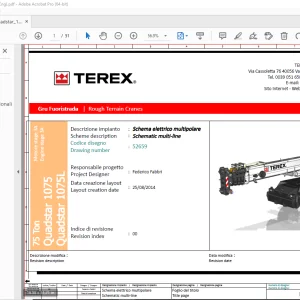 Terex Crane 75 Ton Quadstar 1075 & 1075L Engine 3A Electrical Manual PDF
