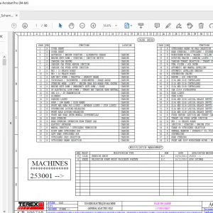 Terex Crane AC40 OPTIMAX Electrical Schematic Manual PDF