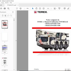 Terex Crane Challenger 3160 & 3180 Manuel d’utilisation - PDF DOWNLOAD